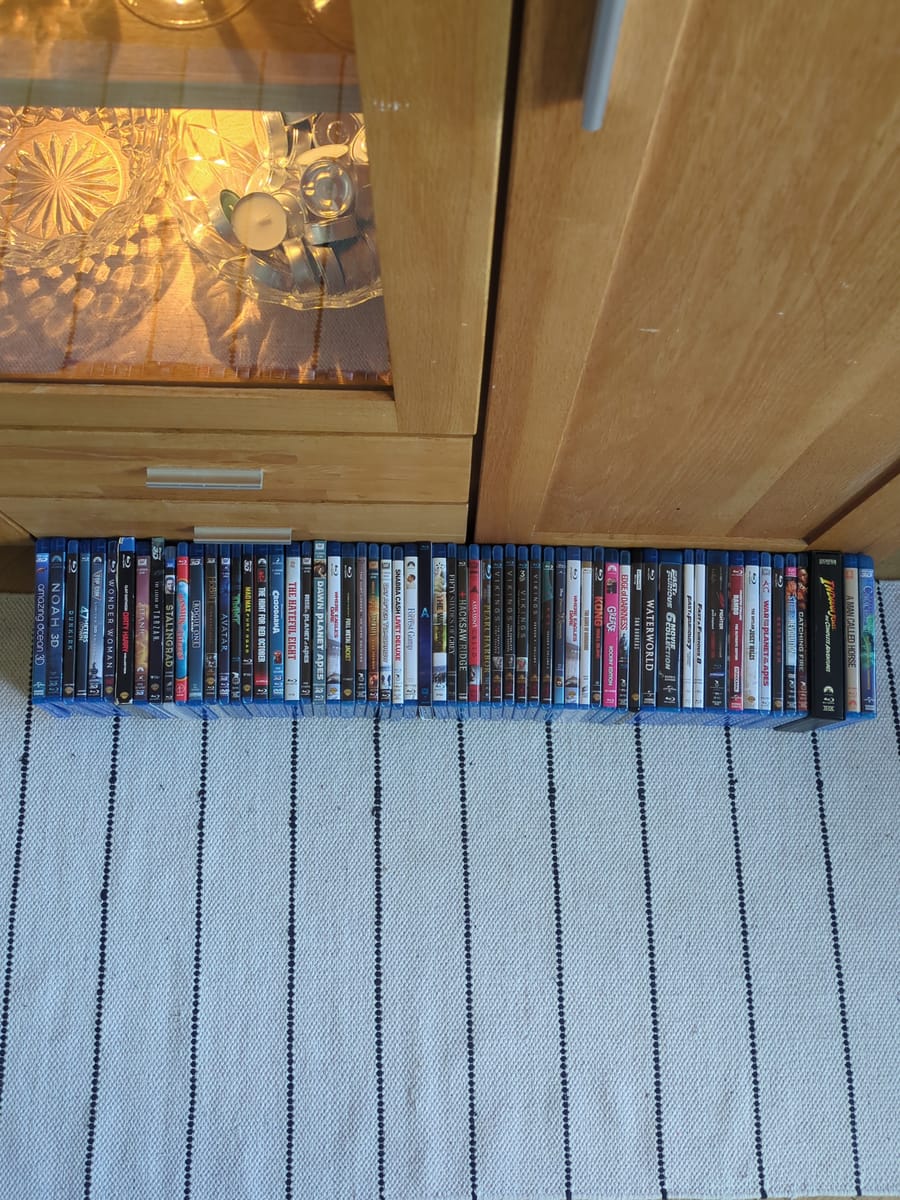 Stor samling Blu-ray filmer, ca 55 titlar