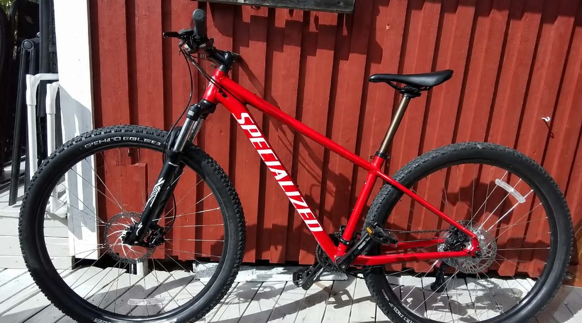 Specialized mountainbike, ramstorlek M, röd