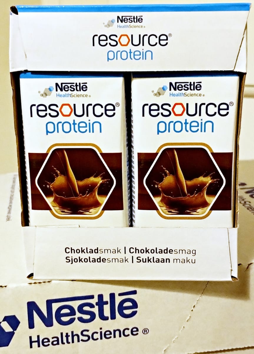 NESTLE RESOURCE PROTEIN Choklad /  44   färdig dryck förpackningar / 200 ml styck